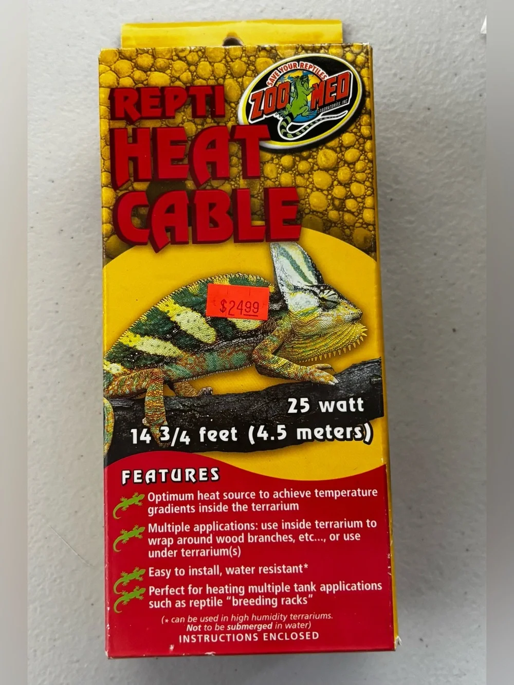 Zoo Med 25 Watt Repti Heat Cable